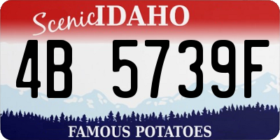 ID license plate 4B5739F