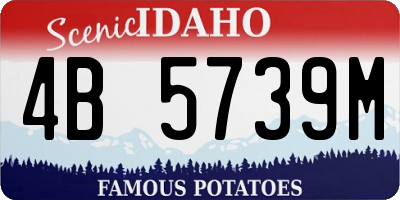 ID license plate 4B5739M