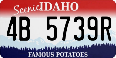 ID license plate 4B5739R
