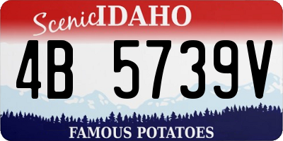 ID license plate 4B5739V