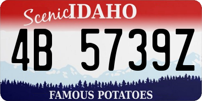 ID license plate 4B5739Z