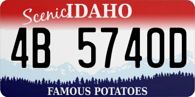 ID license plate 4B5740D