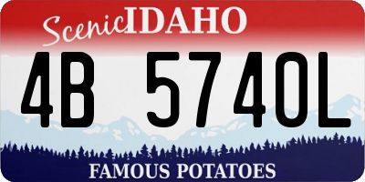 ID license plate 4B5740L
