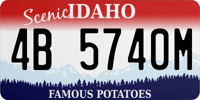 ID license plate 4B5740M
