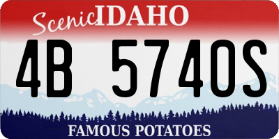 ID license plate 4B5740S