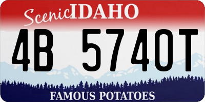 ID license plate 4B5740T