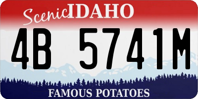 ID license plate 4B5741M