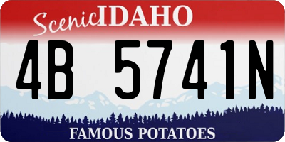 ID license plate 4B5741N