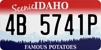 ID license plate 4B5741P