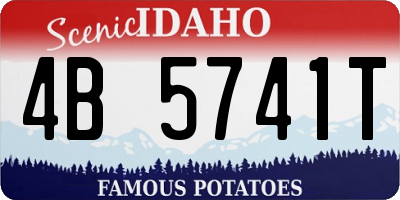 ID license plate 4B5741T