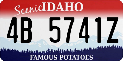 ID license plate 4B5741Z