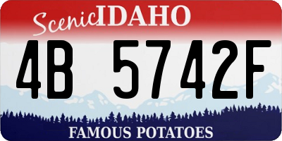 ID license plate 4B5742F