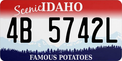 ID license plate 4B5742L