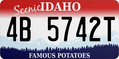 ID license plate 4B5742T