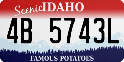 ID license plate 4B5743L