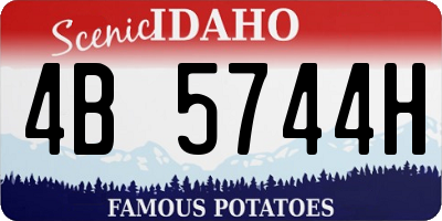 ID license plate 4B5744H