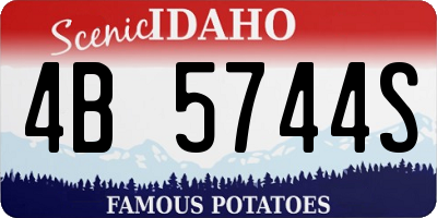 ID license plate 4B5744S