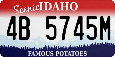ID license plate 4B5745M