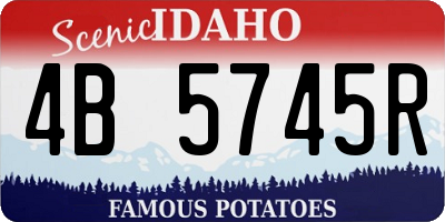 ID license plate 4B5745R