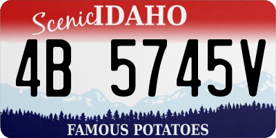 ID license plate 4B5745V