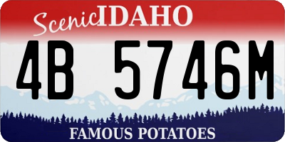 ID license plate 4B5746M
