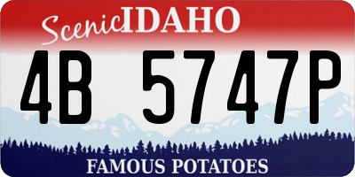 ID license plate 4B5747P