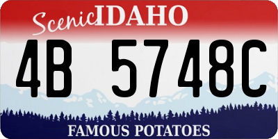 ID license plate 4B5748C