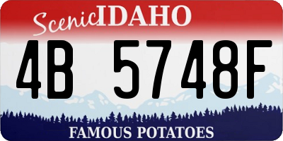 ID license plate 4B5748F