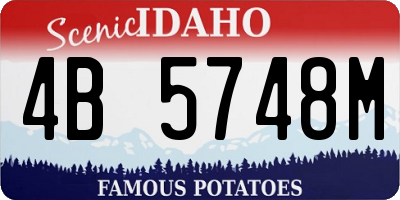ID license plate 4B5748M