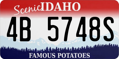 ID license plate 4B5748S