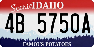 ID license plate 4B5750A