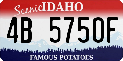 ID license plate 4B5750F