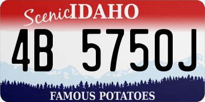ID license plate 4B5750J