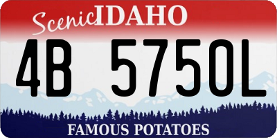 ID license plate 4B5750L