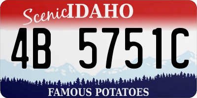 ID license plate 4B5751C