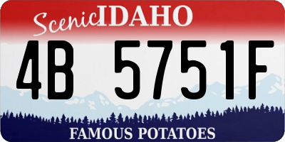 ID license plate 4B5751F