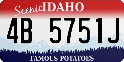 ID license plate 4B5751J