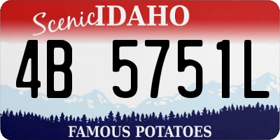 ID license plate 4B5751L