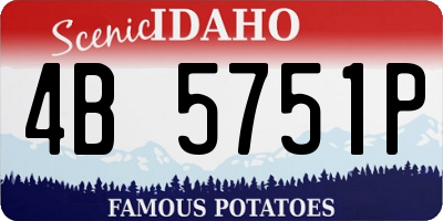 ID license plate 4B5751P