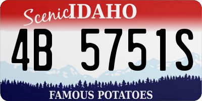 ID license plate 4B5751S