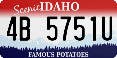 ID license plate 4B5751U