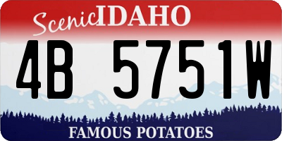 ID license plate 4B5751W
