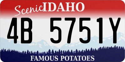 ID license plate 4B5751Y