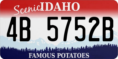 ID license plate 4B5752B