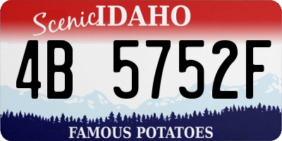 ID license plate 4B5752F