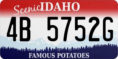 ID license plate 4B5752G