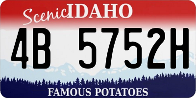 ID license plate 4B5752H