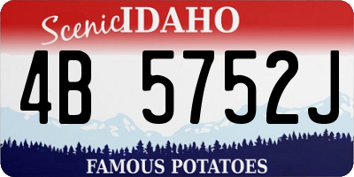 ID license plate 4B5752J