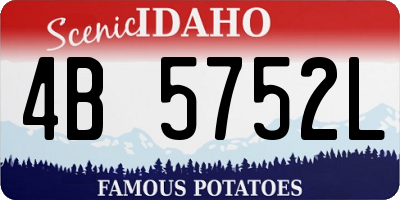 ID license plate 4B5752L