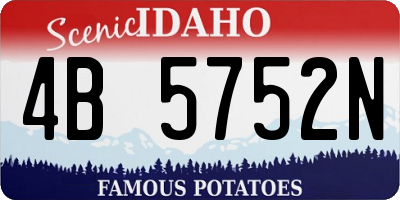 ID license plate 4B5752N